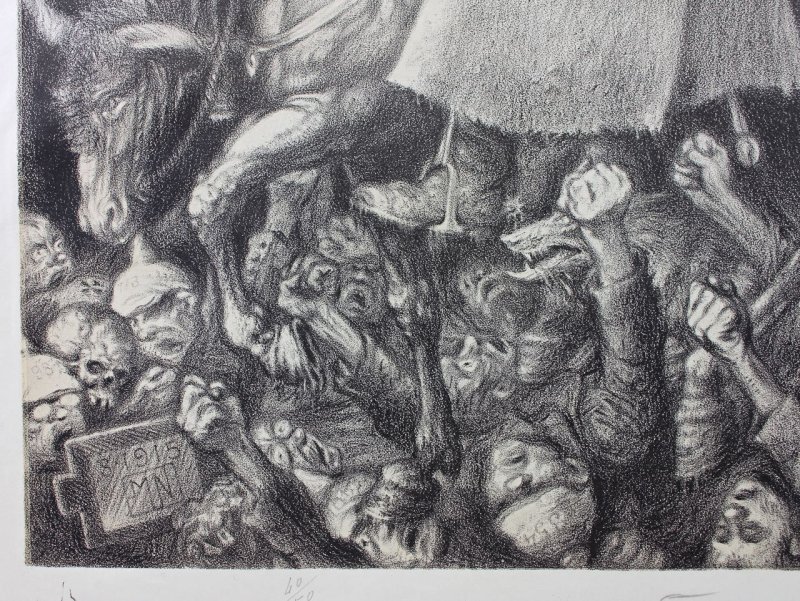 World War 1 French propaganda art based on Dürer engraving - Click Image to Close