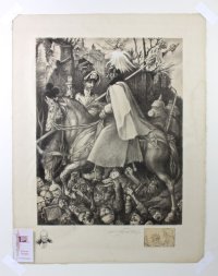 World War 1 French propaganda art based on Dürer engraving