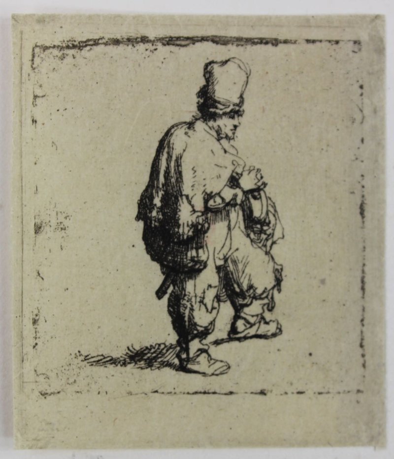 Rembrandt’s “The Barrel-organ player” Durand etching c. 1865 - Click Image to Close