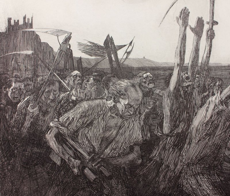 “Revolt” Käthe Kollwitz Etching 1899 - Click Image to Close