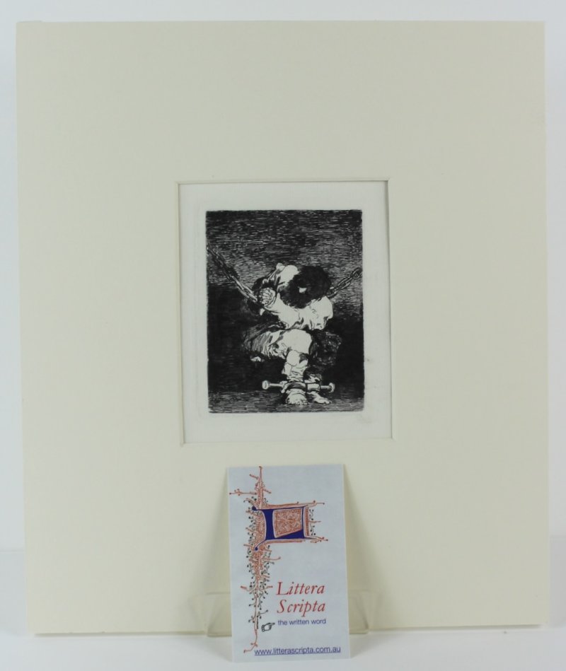 Goya etching from The Disasters of War. "The Little Prisoner", 1867. - Click Image to Close