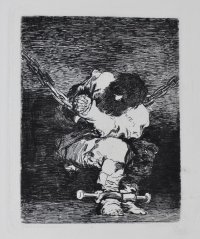 Goya etching from The Disasters of War. "The Little Prisoner", 1867.