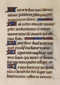 Illuminated Hours leaf, c. 1475. Excellent condition.