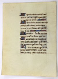 Illuminated Hours leaf, c. 1475. Excellent condition.