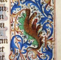 Hours leaf with a charming "grotesque", c.1465.