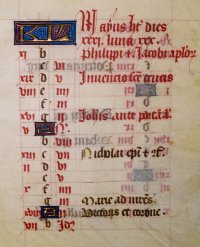 Calendar leaf for May. Book of Hours, c.1475.