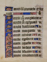 The Litany of the Saints in a French Book of Hours, c.1450.