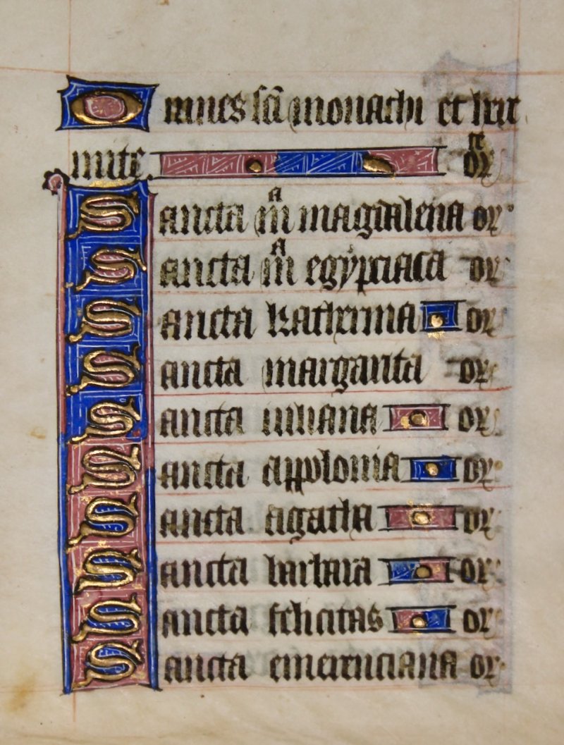 The Litany of the Saints in a French Book of Hours, c.1450. - Click Image to Close