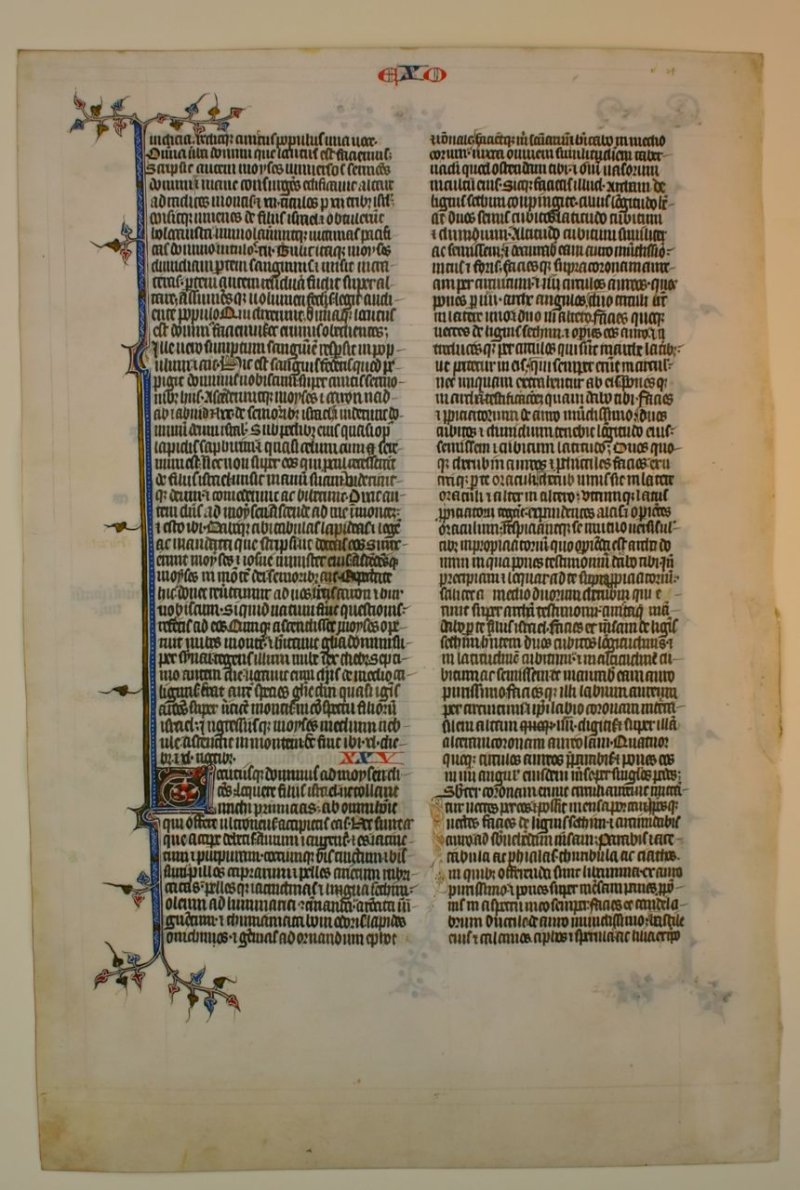 Manuscript Lectern Bible leaf, c.1300 - Click Image to Close