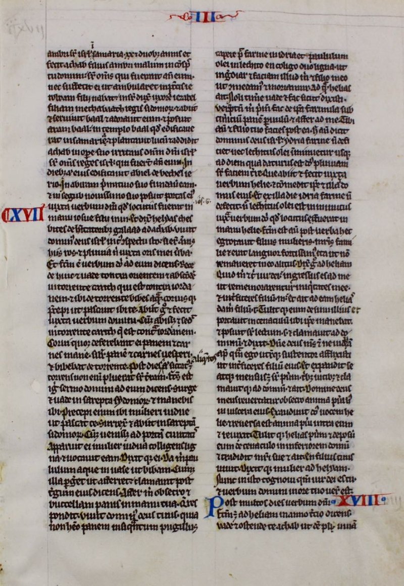 Tiny French manuscript Bible leaf, c. 1250. - Click Image to Close