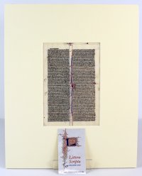 Parisian ”Pocket Bible” manuscript leaf, c.1250.