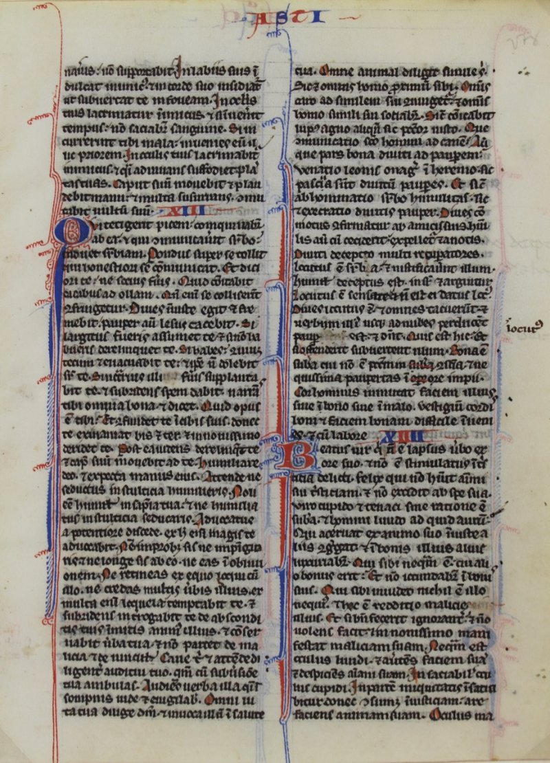 Parisian "Pocket Bible" leaf, c.1250. Book of Ecclesiasticus. - Click Image to Close