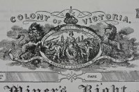 Original unissued Miner's Right, 1890's. Colony of Victoria