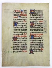Large, very decorative Missal Leaf. c. 1425