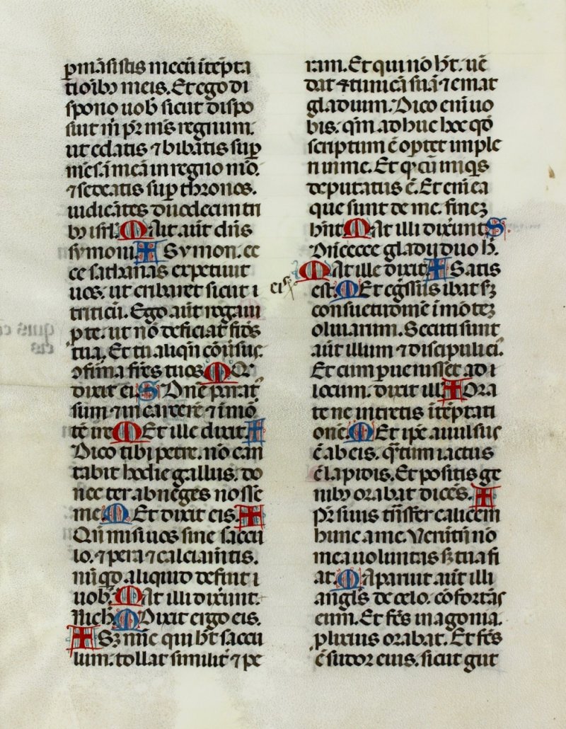 Rare Passion Play reading. Missal, c.1425. The Last Supper. - Click Image to Close
