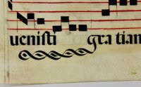 “The Angel Gabriel was sent to Mary…” Gregorian Chant leaf, c.1600, Spain.