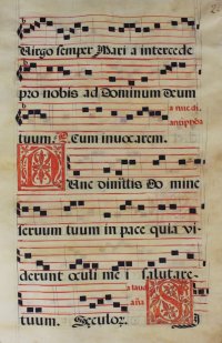 Antiphons for the Feast of the Purification. The Nunc Dimittis, c.1600, Spain.