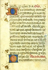 Antiphon & Prayer to Saint Juliano, Breviary leaf.