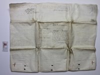 Huge English Legal Document dated 1842. Ten leaves.