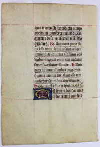 Illuminated Manuscript Breviary leaf, c.1460, France