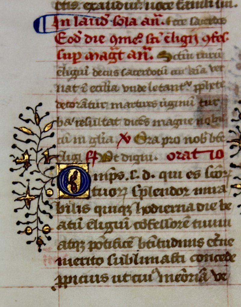 Breviary leaf, c. 1475. Feasts of Sts. John & Paul. - Click Image to Close