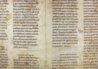 SOLD A remarkable manuscript bifolium from the turn of the twelfth century. Gregory the Great’s letters in a clear, precise Carolingian script.