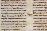 SOLD A remarkable manuscript bifolium from the turn of the twelfth century. Gregory the Great’s letters in a clear, precise Carolingian script.