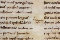 SOLD A remarkable manuscript bifolium from the turn of the twelfth century. Gregory the Great’s letters in a clear, precise Carolingian script.