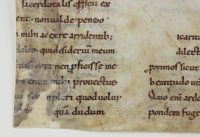 SOLD A remarkable manuscript bifolium from the turn of the twelfth century. Gregory the Great’s letters in a clear, precise Carolingian script.