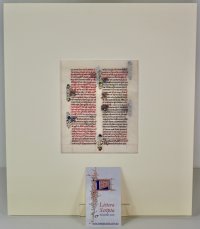 Pristine condition. Manuscript Breviary leaf, c. 1475 with jewel-like illuminated initials.