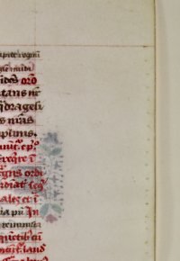 Pristine condition. Manuscript Breviary leaf, c. 1475 with jewel-like illuminated initials.
