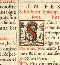 Missal leaf, 1626. St. Hubert