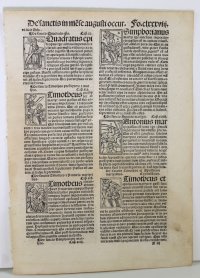 1514 Hagiography with graphic woodcut illustrations of saints being martyred