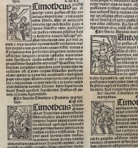 1514 Hagiography with graphic woodcut illustrations of saints being martyred