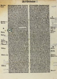 Incunable Latin Bible leaf, 1487. Epistle to the Hebrews.