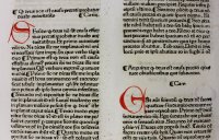 Rainerius of Pisa. Incunable leaf printed by Zainer, 1474.
