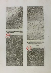 Rainerius of Pisa. Incunable leaf printed by Zainer, 1474.