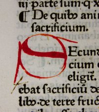 Very Early incunable leaf, 1474. Rainerius of Pisa.