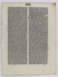 The Book of Joshua. 1488 Bible leaf.