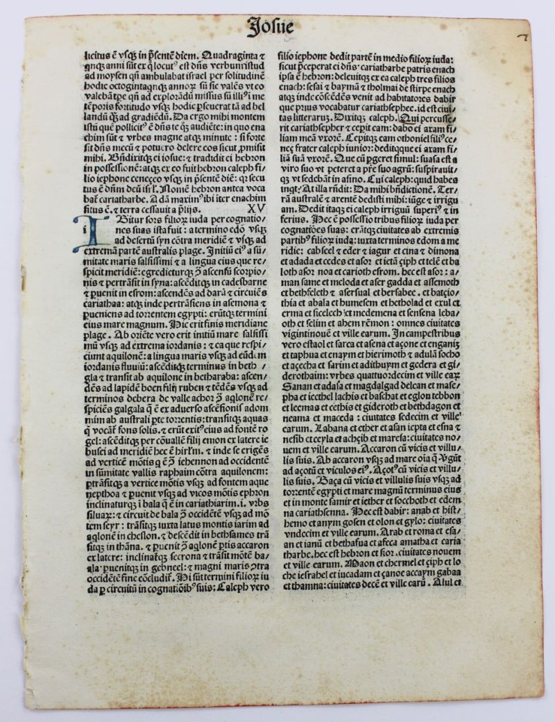 Book of Joshua. Incunable leaf, 1488 - Click Image to Close