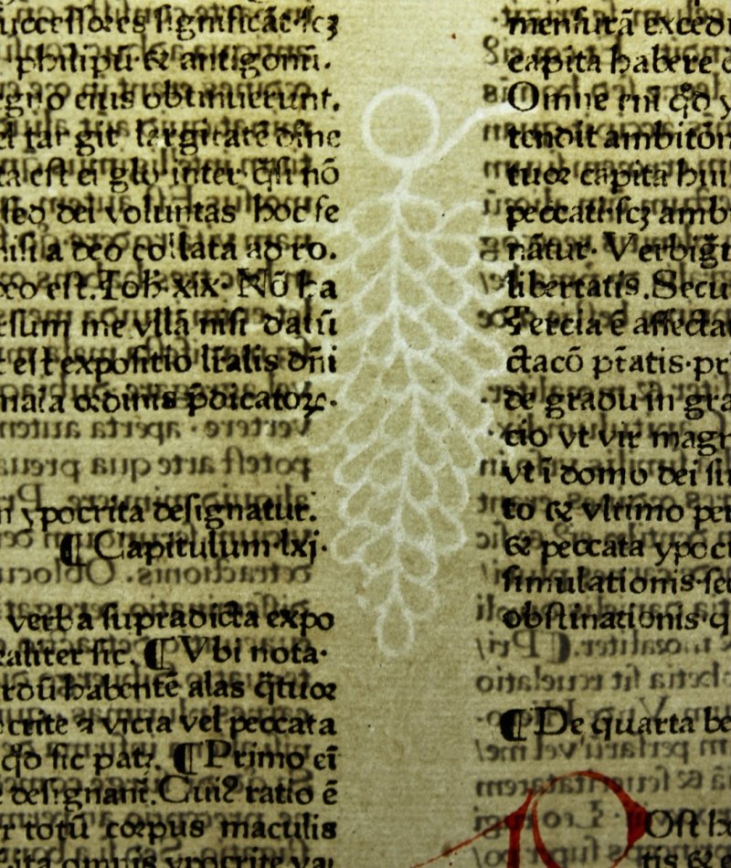 Fine, very early incunable leaf, 1474. Quality rag paper with a distinctive watermark. - Click Image to Close