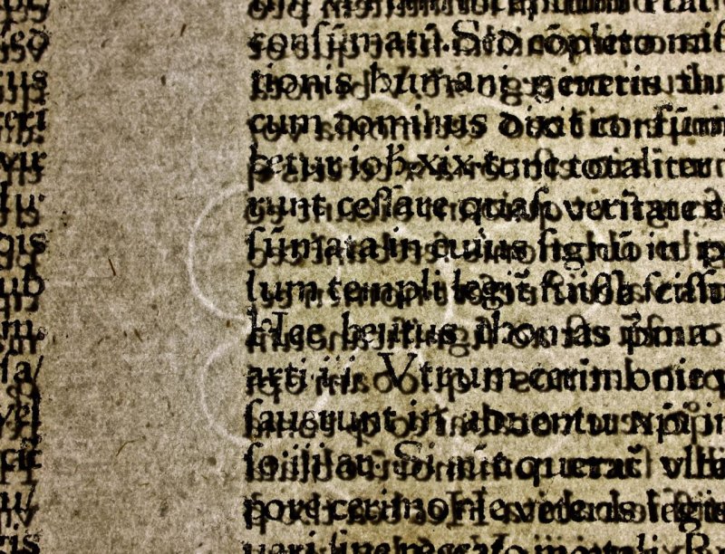 1474 Theological work. Rag paper, hand initials. Rainerius. - Click Image to Close