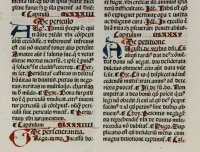 An excellent example of incunable printing & rubrication. 1482, Lumen Animae.