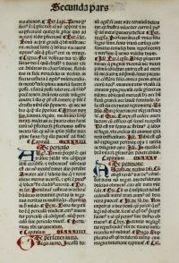 An excellent example of incunable printing & rubrication. 1482, Lumen Animae.
