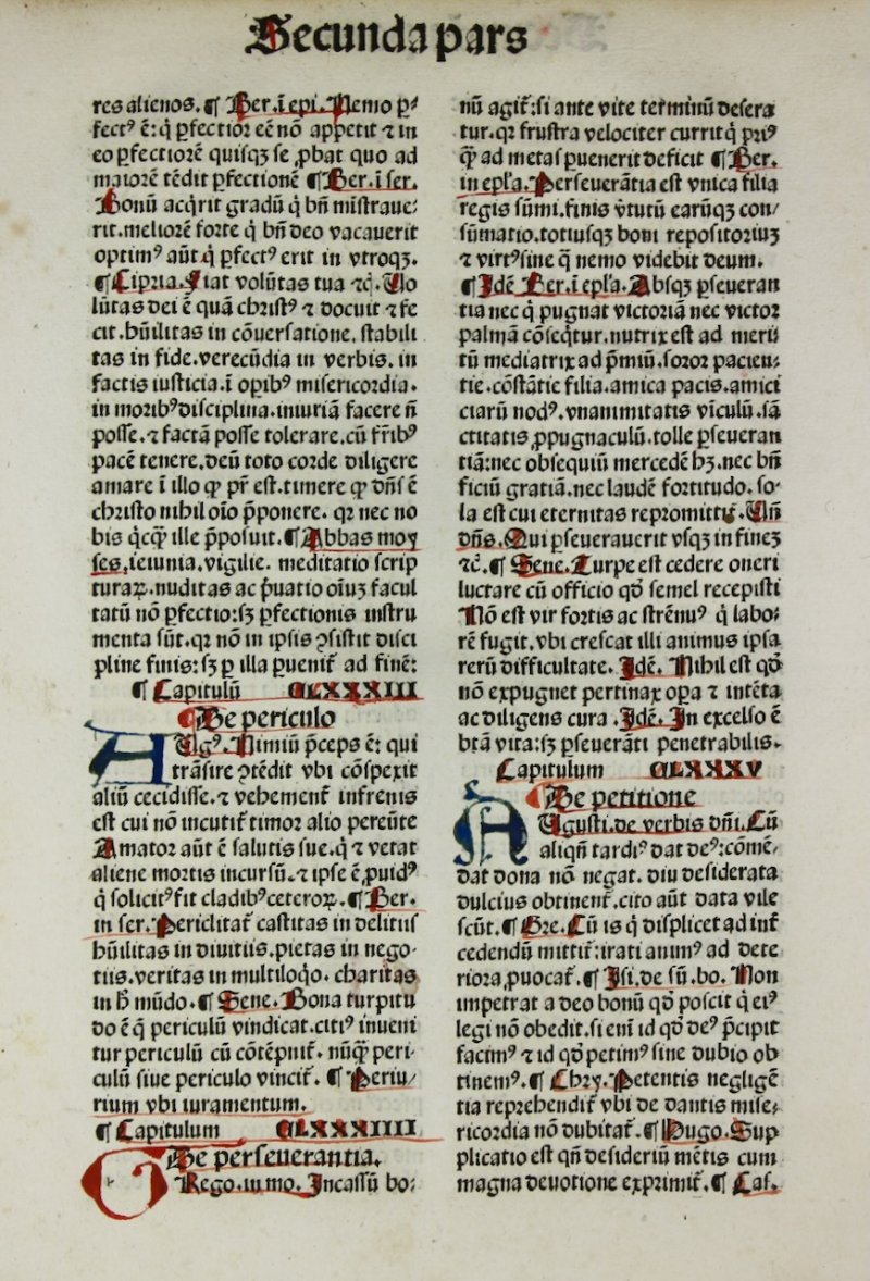 An excellent example of incunable printing & rubrication. 1482, Lumen Animae. - Click Image to Close