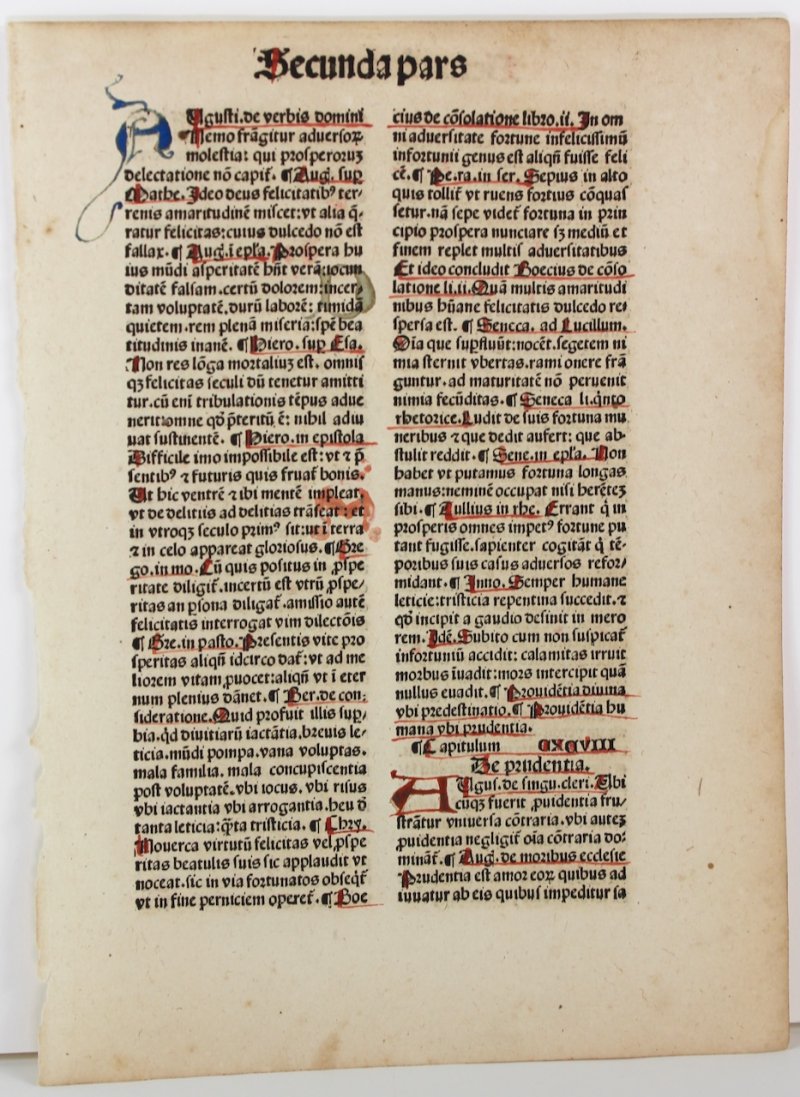 “The Light of the Soul”. An excellent example of incunable printing & rubrication. 1482. - Click Image to Close