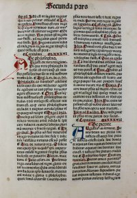 Light of the Soul, "Lumen Animae". 1482 Incunable leaf.