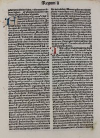 Incunable Vulgate Bible leaf,1488