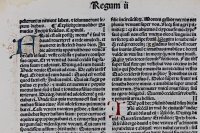 Incunable Vulgate Bible leaf,1488