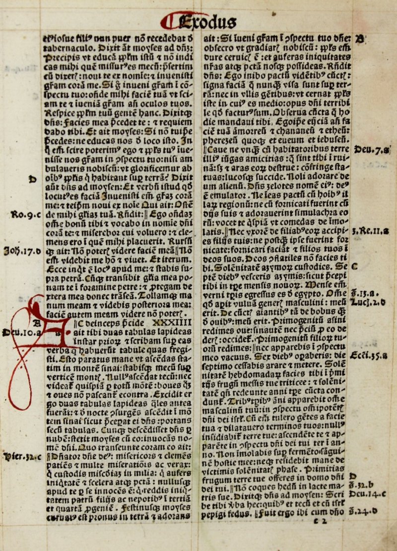 SOLD "The Poor Man's Bible". 1495 incunable leaf. Book of Exodus. - Click Image to Close